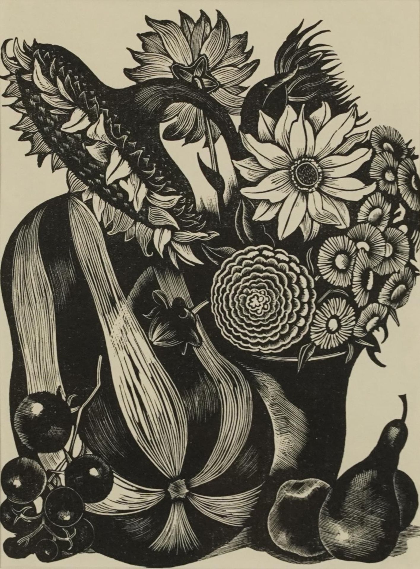 John Nash - Sea Poppy and still life flowers and fruit, two wood engravings, each with various - Image 2 of 9