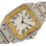 Cartier, gentlemen's Cartier Santos 100 automatic wristwatch, the case numbered 83738MX2878, 40mm