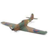 Large Military interest scratch built model hurricane, 120cm in length : For further information on