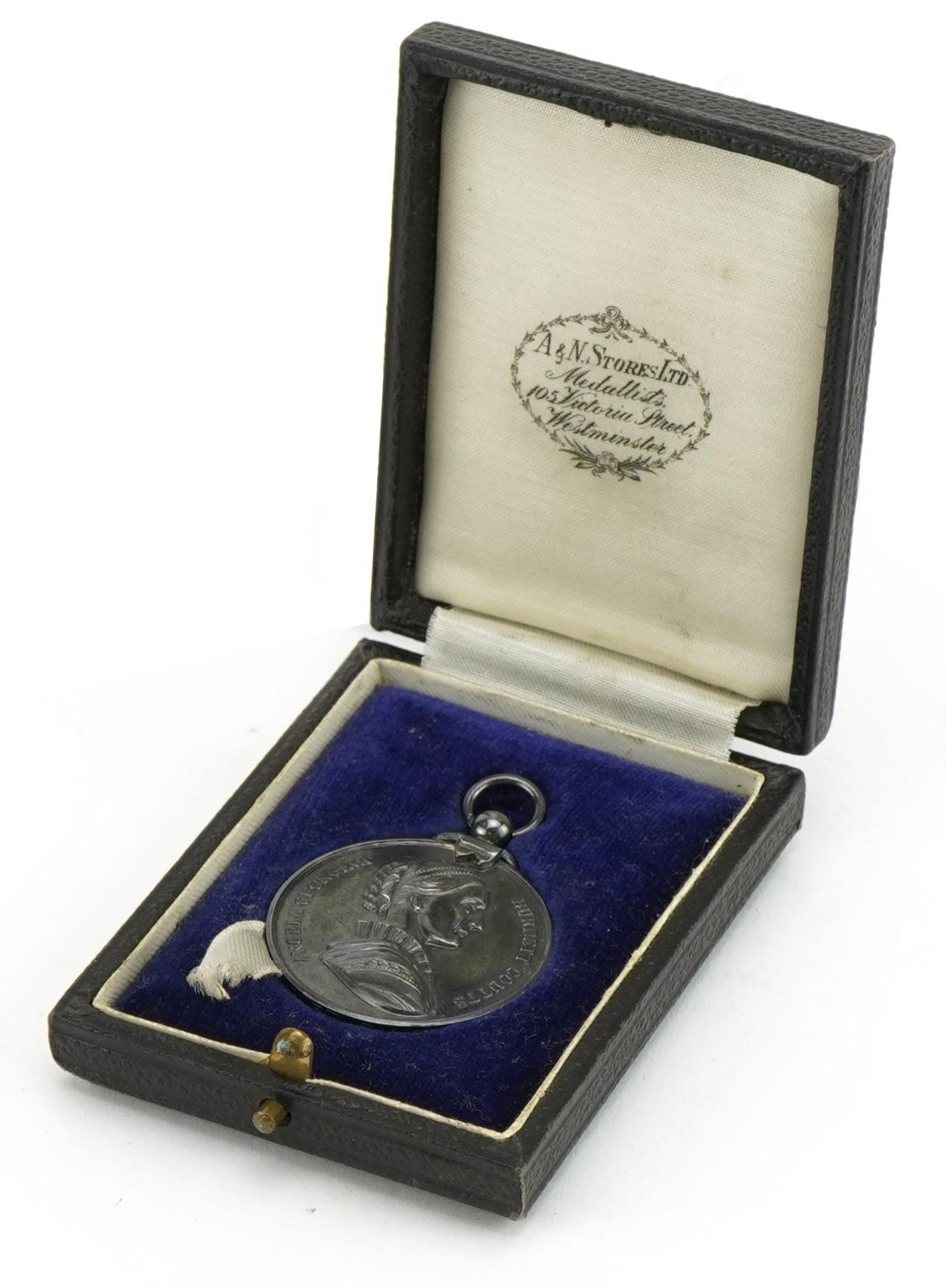 Silver Burdett Coutts & Townshend School Conduct Industry Attendance jewel with fitted case, 4cm - Image 4 of 4