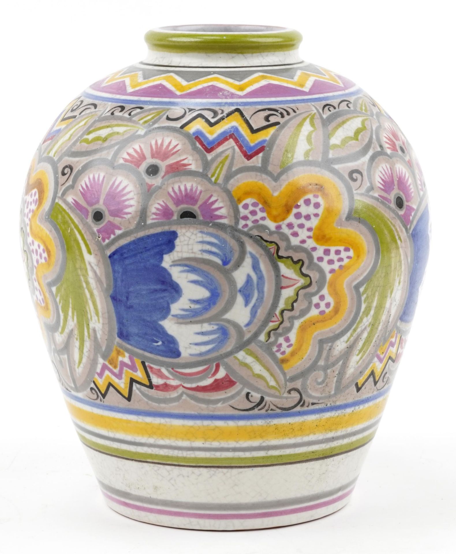 Carter Stabler & Adams, large Poole Pottery vase of ovoid form designed by Truda Carter, hand