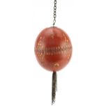 Turkish Ottoman Tophane hanging ball, 13.5cm high : For further information on this lot please visit