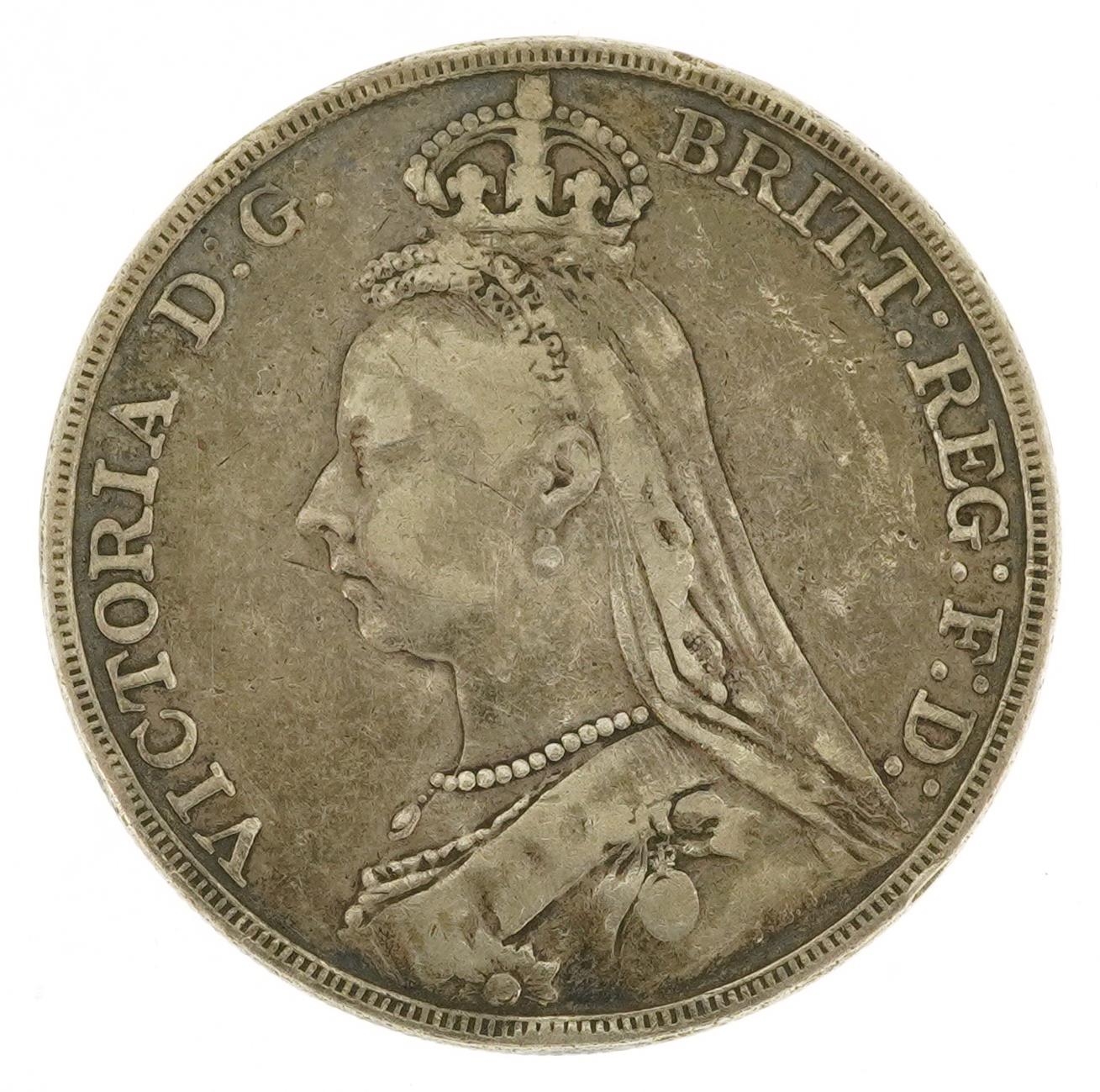 Queen Victoria 1891 crown : For further information on this lot please visit Eastbourneauction.com - Image 2 of 3