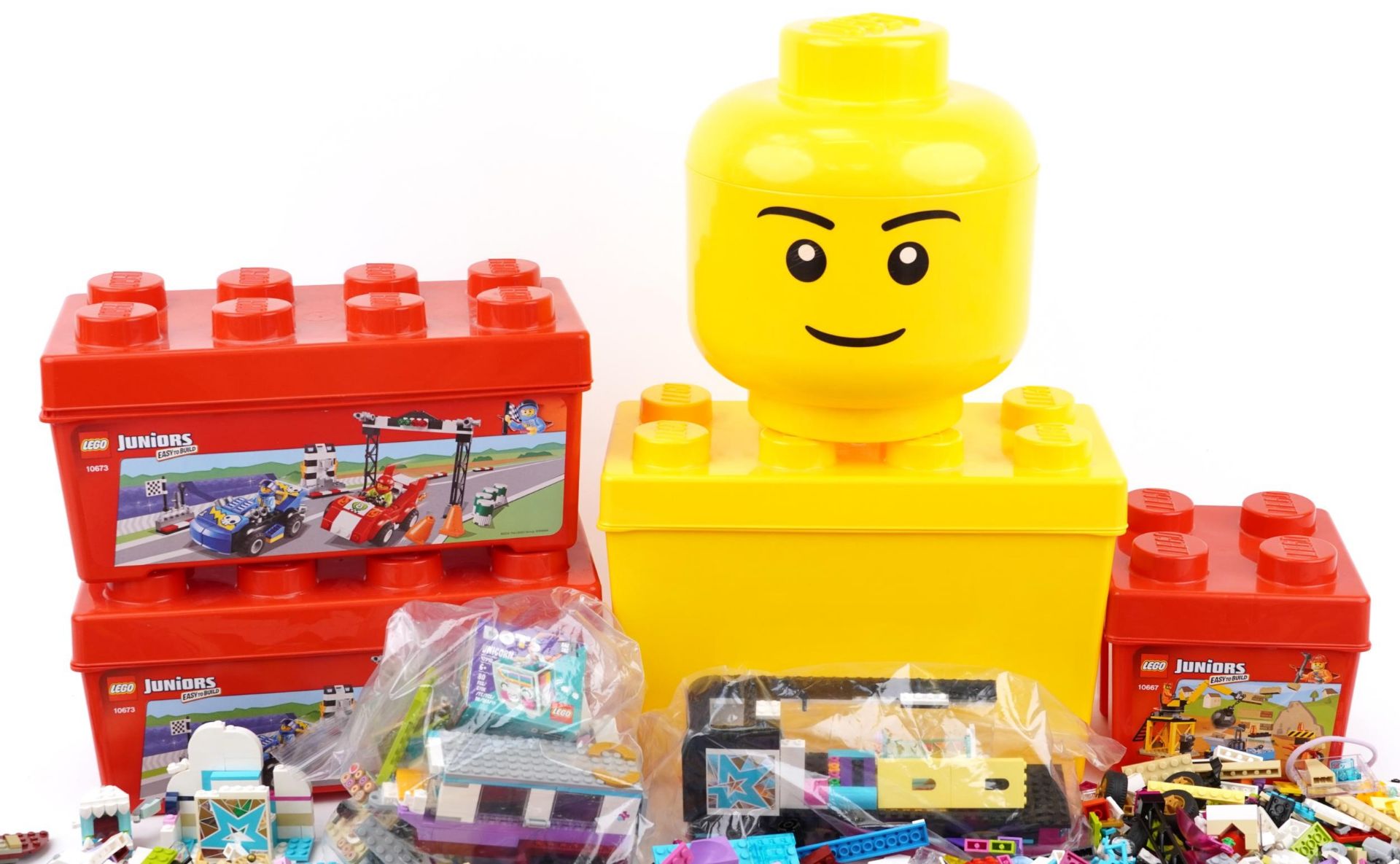 Large collection of vintage and later Lego and five Lego storage containers : For further - Image 2 of 5