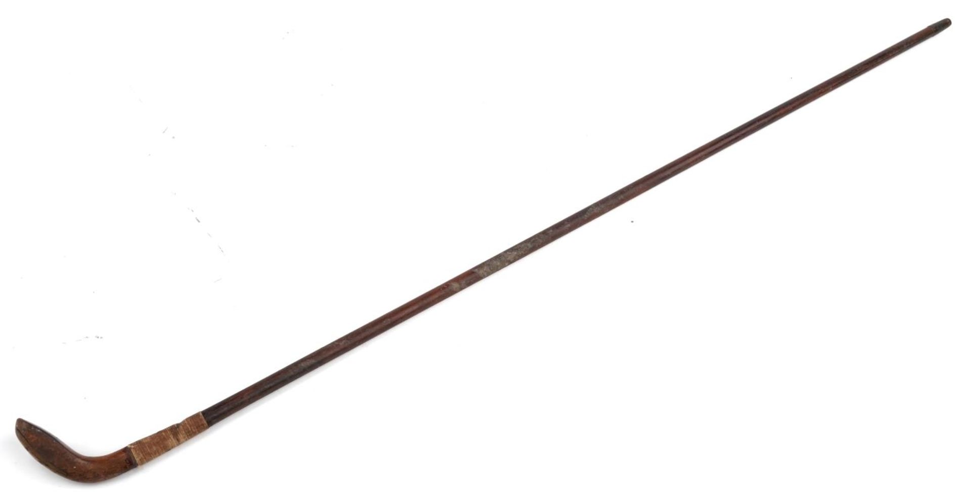 T Morris, early 19th century scared head Sunday golf club walking stick, 94cm in length : For - Bild 2 aus 4