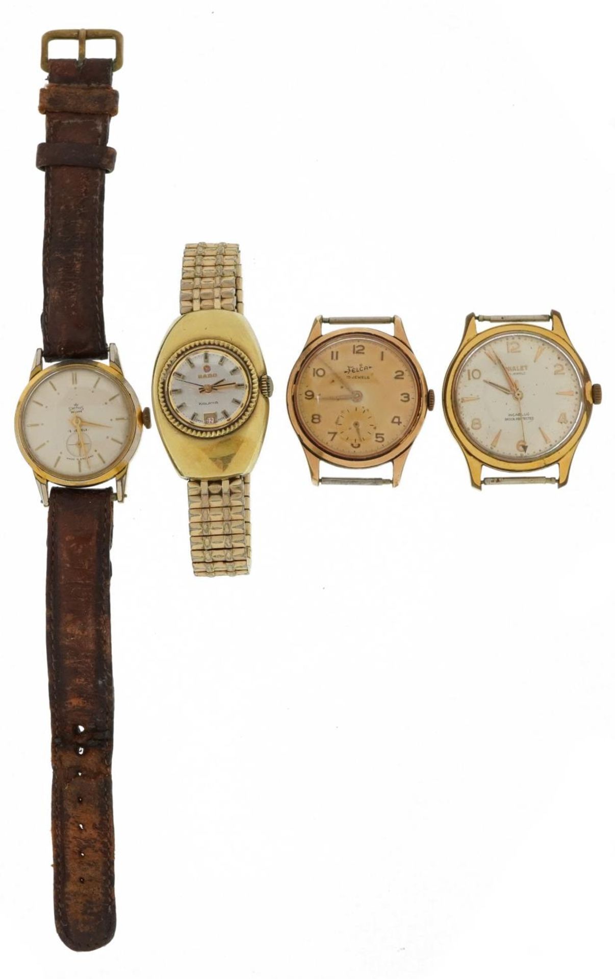 Four vintage and later wristwatches comprising Chalet, Felca, Rado and Smiths, two with subsidiary - Image 2 of 4