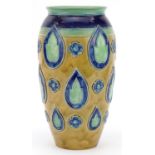 Royal Doulton, Art Nouveau stoneware vase decorated with stylised flower heads and leaves,