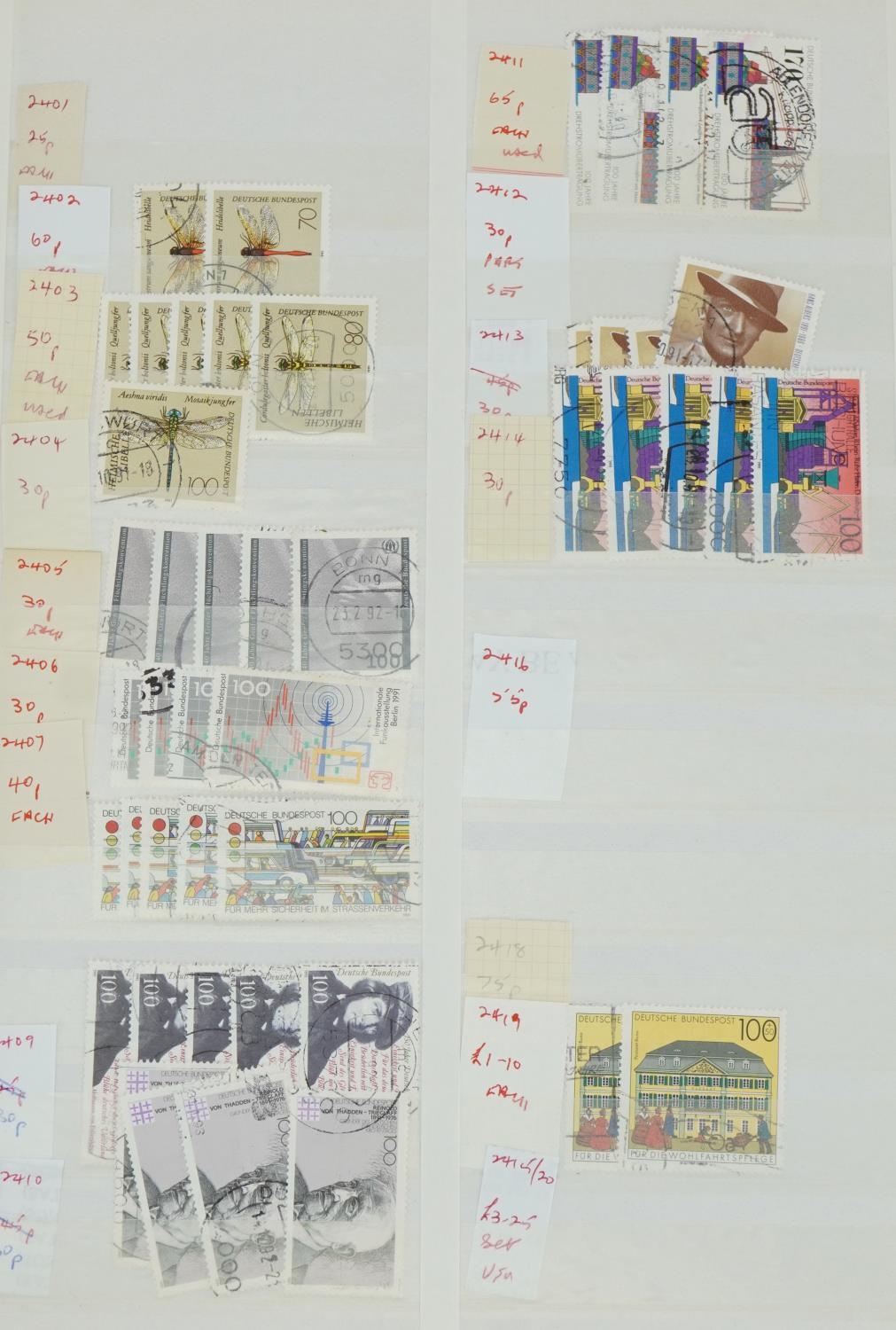 Collection late 20th and early 21st century German stamps arranged in a stock book : For further - Image 3 of 6