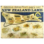 New Zealand Lamb advertising tin sign, 63.5cm x 48cm : For further information on this lot please