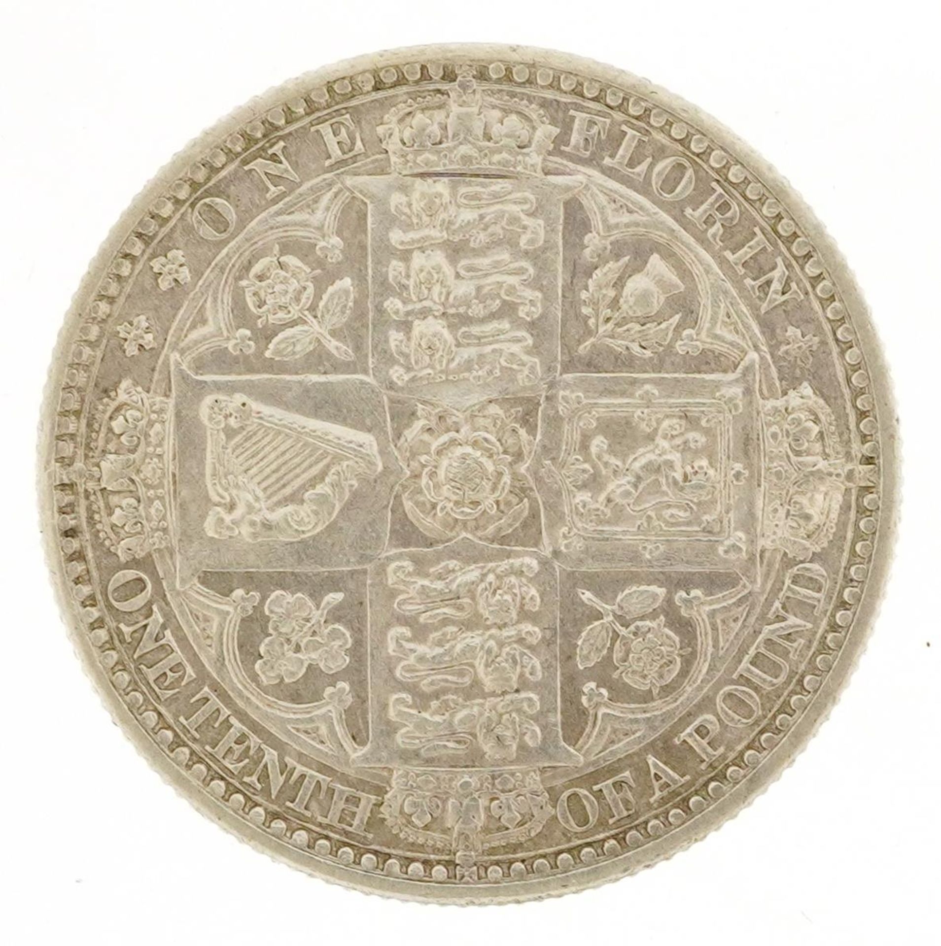Victorian 1849 Godless florin : For further information on this lot please visit Eastbourneauction.