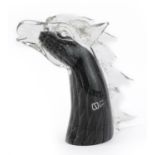 V Nason, Murano glass sculpture in the form of a stylised horse head, V Nason & C Murano Italy