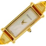 Gucci, ladies bangle wristwatch, the case numbered 1500L, 12mm wide : For further information on