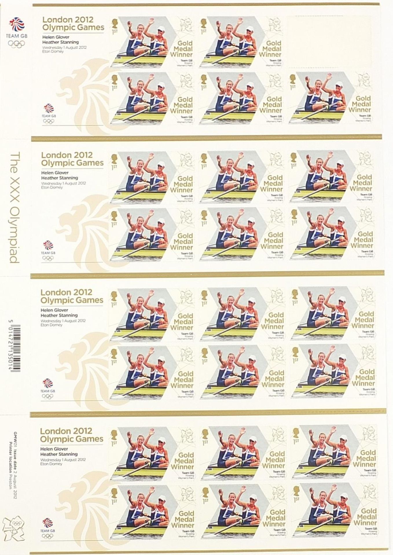 Two sheets of twenty four Royal Mail first class London 2012 Olympic games stamps : For further - Bild 3 aus 3