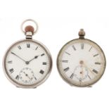 Dennison Watch Case Co, Edwardian gentlemen's silver open face pocket watch, Birmingham 1911, the