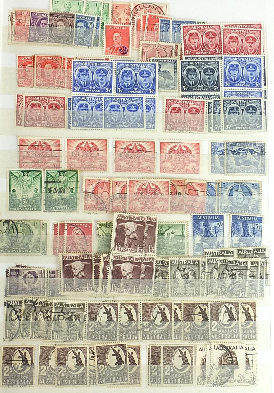 Collection of world stamps including The Five States and Australia arranged in an album : For - Image 8 of 10