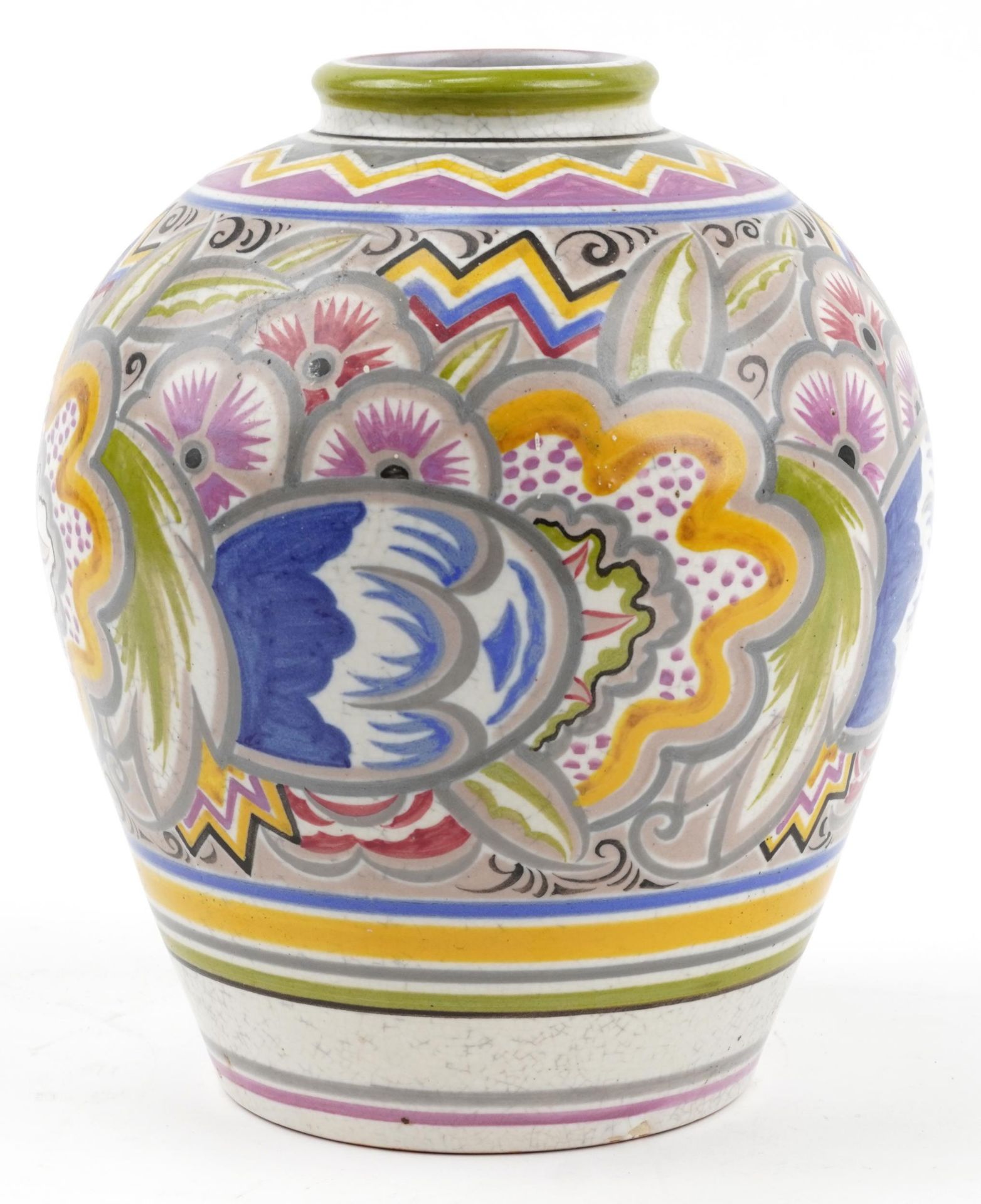 Carter Stabler & Adams, large Poole Pottery vase of ovoid form designed by Truda Carter, hand - Image 2 of 4
