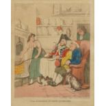 After Thomas Rowlandson - The Corporal in Good Quarters, 19th century satirical etching in colour,