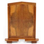 Art Deco inlaid burr walnut fire screen, 66cm H x 53cm W x 10.5cm D : For further information on