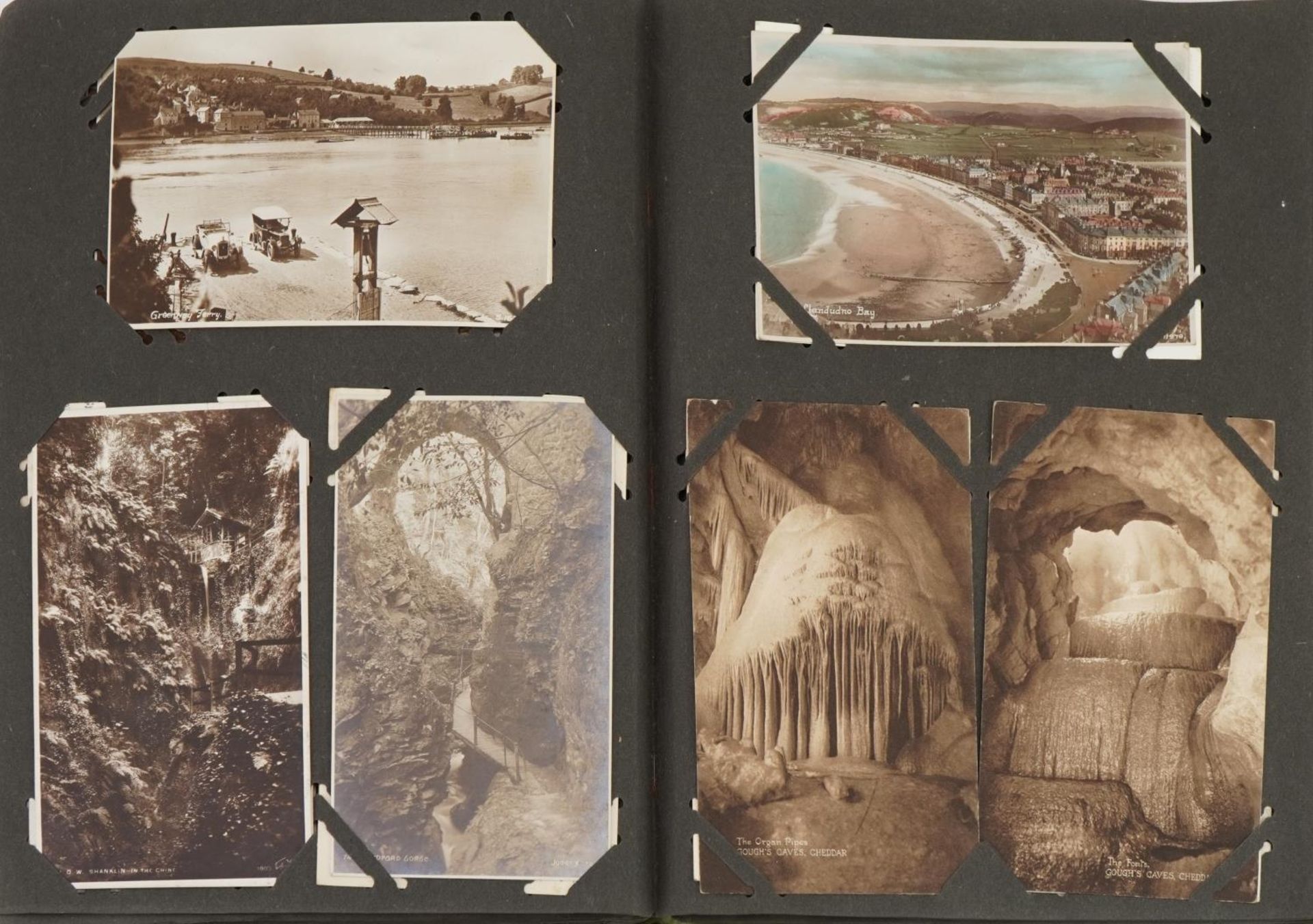 Topographical and social history postcards arranged in an album including street scenes and - Image 8 of 10