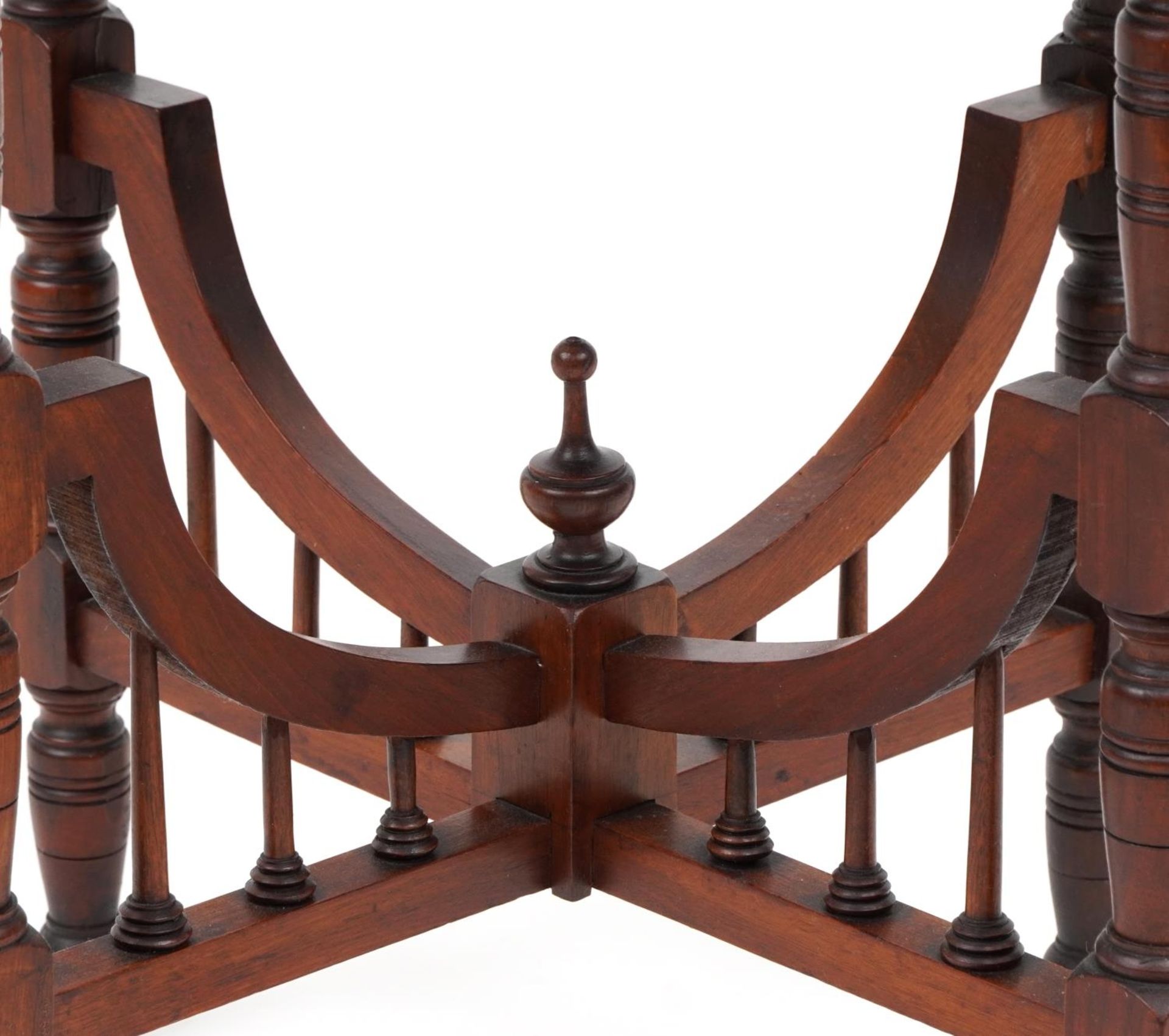 Aesthetic style mahogany octagonal centre table, 72.5cm high x 72cm in diameter : For further - Image 4 of 4