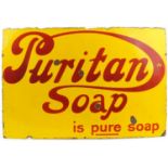 Puritan Soap is Pure Soap enamel advertising sign, Patent Enamel Co Ltd Birmingham and London,