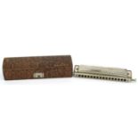 Hohner 64 Chromonica Professional harmonica with fitted case : For further information on this lot