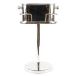 Silver plated Champagne bucket on stand, 74cm high x 41cm wide : For further information on this lot