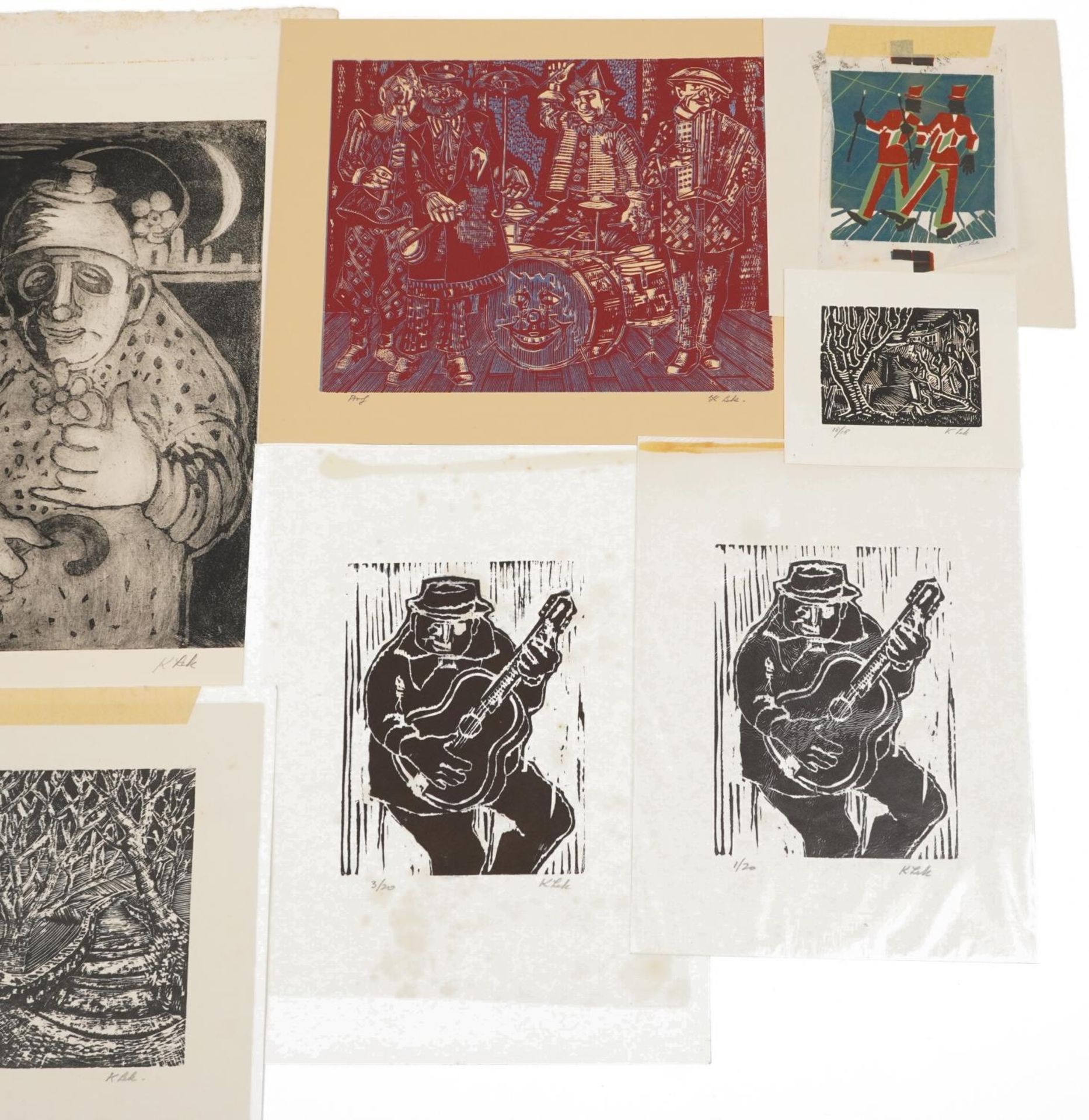 Karel Lek - Ten pencil signed Welsh prints, each unframed, the largest 53cm x 38cm excluding the - Image 3 of 4