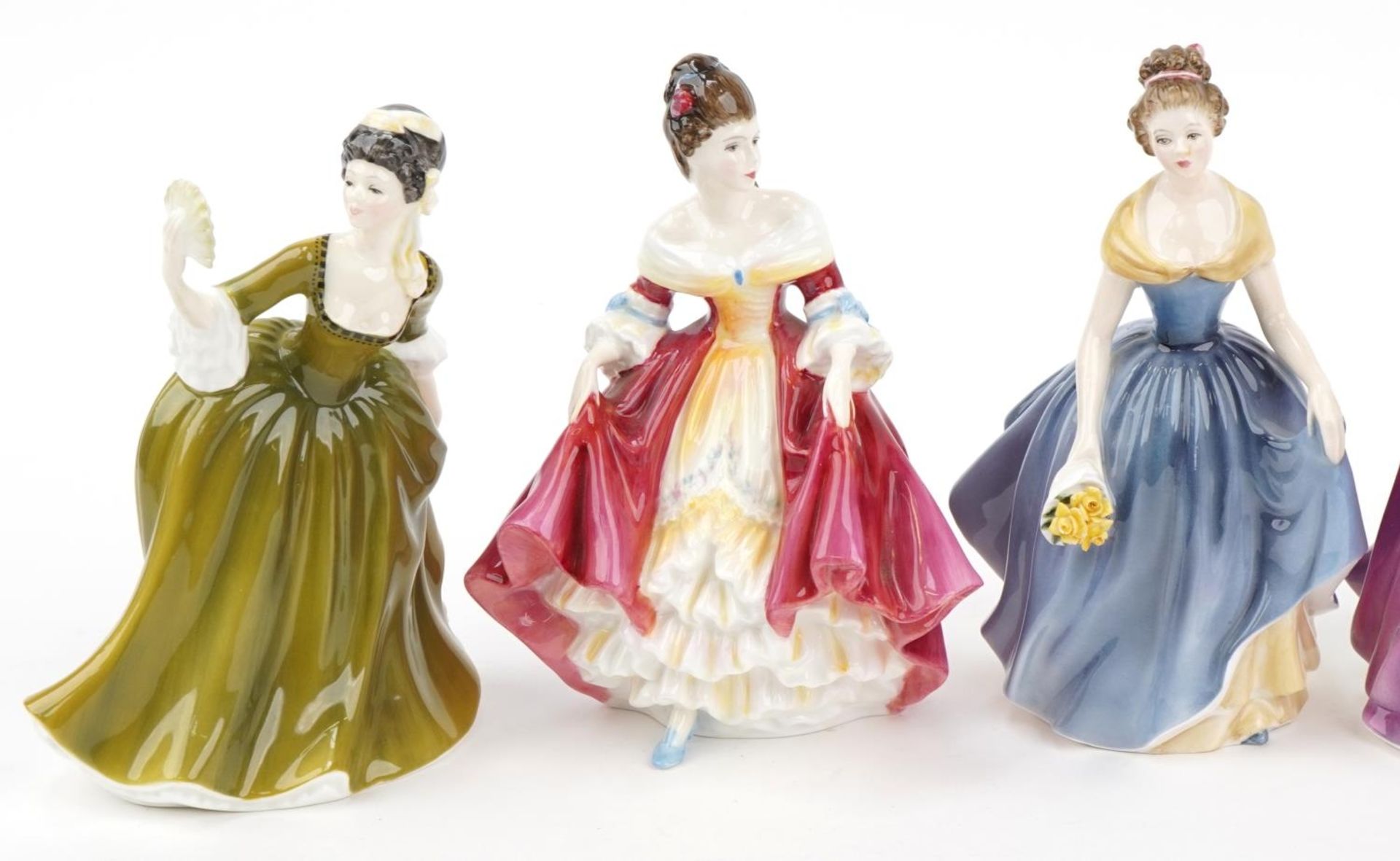 Six Royal Doulton figurines including Adrienne HN2152, Simone HN2378 and Southern Belle HN2229, - Bild 2 aus 5