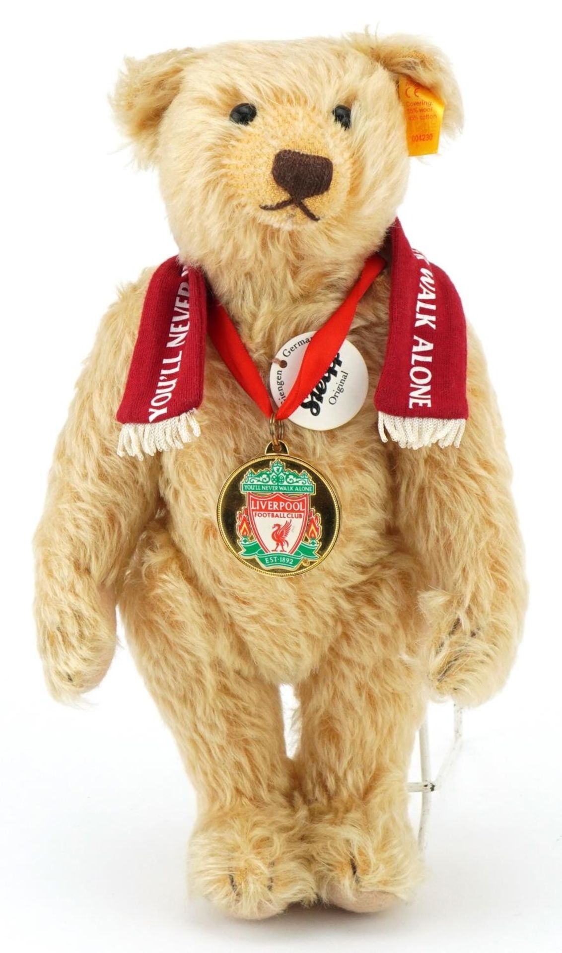 Footballing interest Steiff You'll Never Walk Alone bear, 28cm high : For further information on - Image 2 of 5