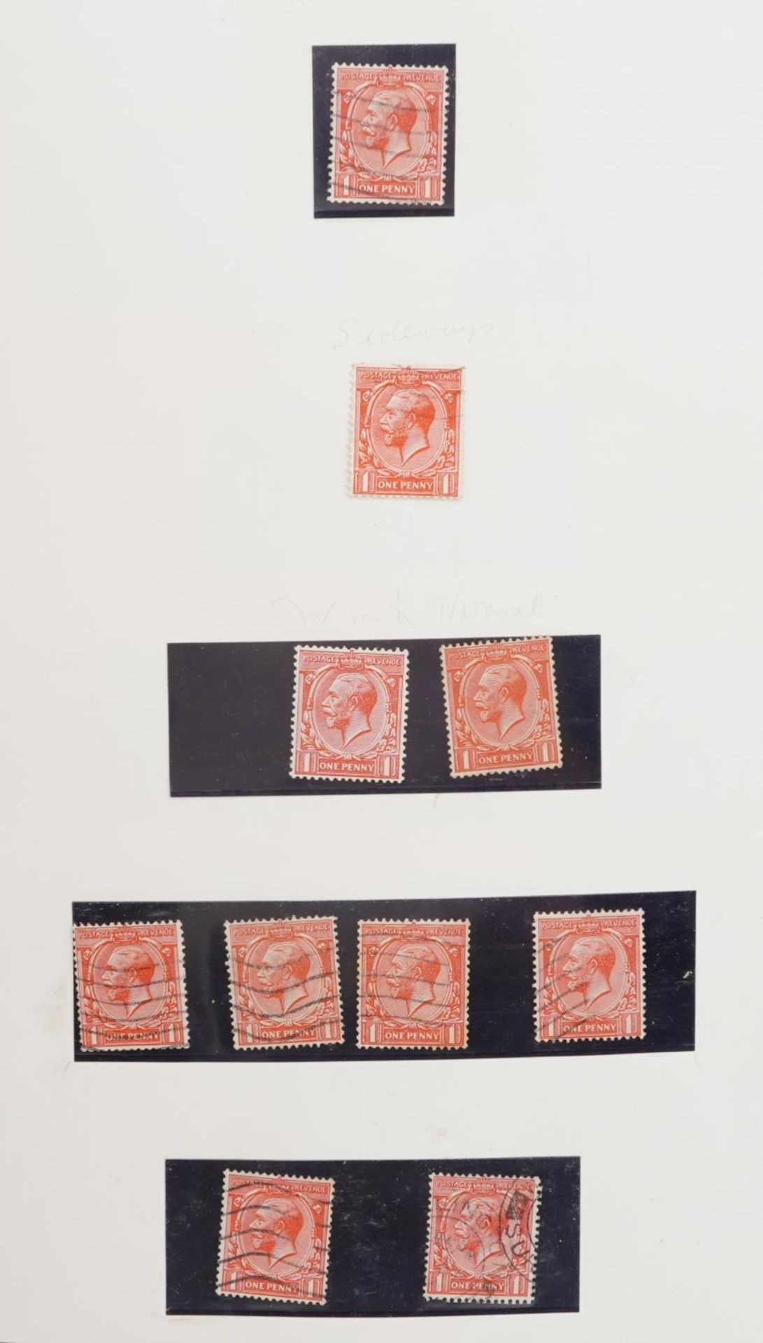 British George V stamps arranged in an album including Seahorses up to ten shillings, blocks and - Image 6 of 11