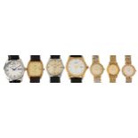 Seven vintage and later ladies and gentlemen's wristwatches including Seiko, Corvette, Rotary and