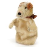 Vintage Steiff glove puppet in the form of a dog, 24cm high : For further information on this lot