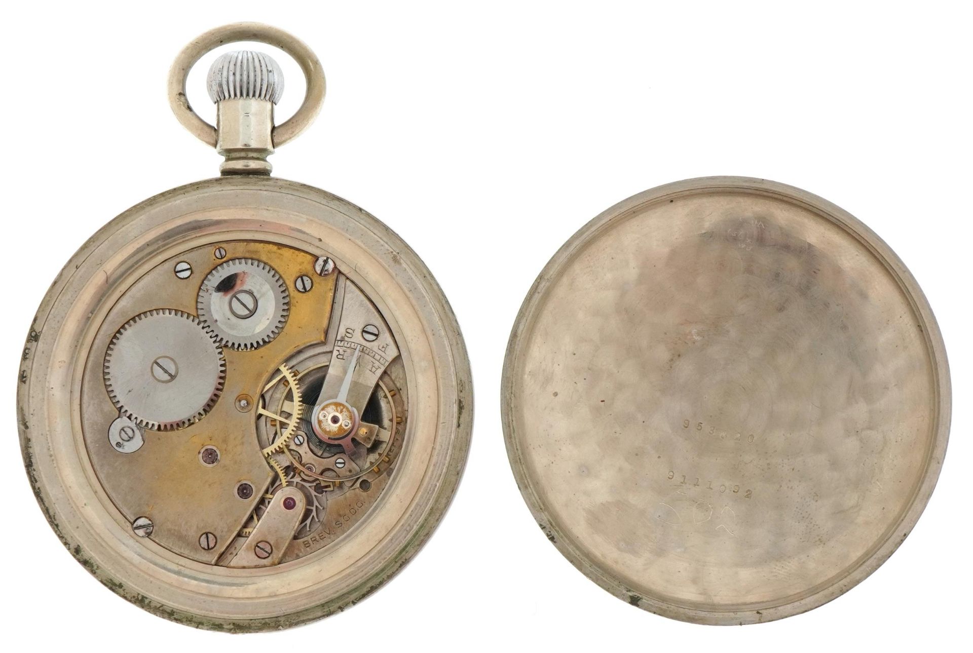 Cyma, vintage Midland & Great Western Railway Island pocket watch engraved M & GW 18 to the back - Image 3 of 4