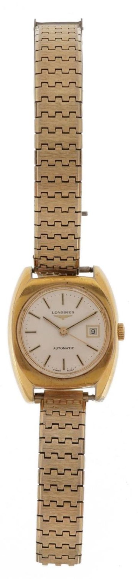 Longines, ladies gold plated automatic wristwatch with date aperture, the case 25mm wide : For - Image 2 of 5