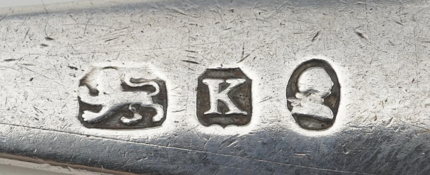 Georgian and later silver including set of four teaspoons and sauceboat embossed with flowers and - Image 4 of 5