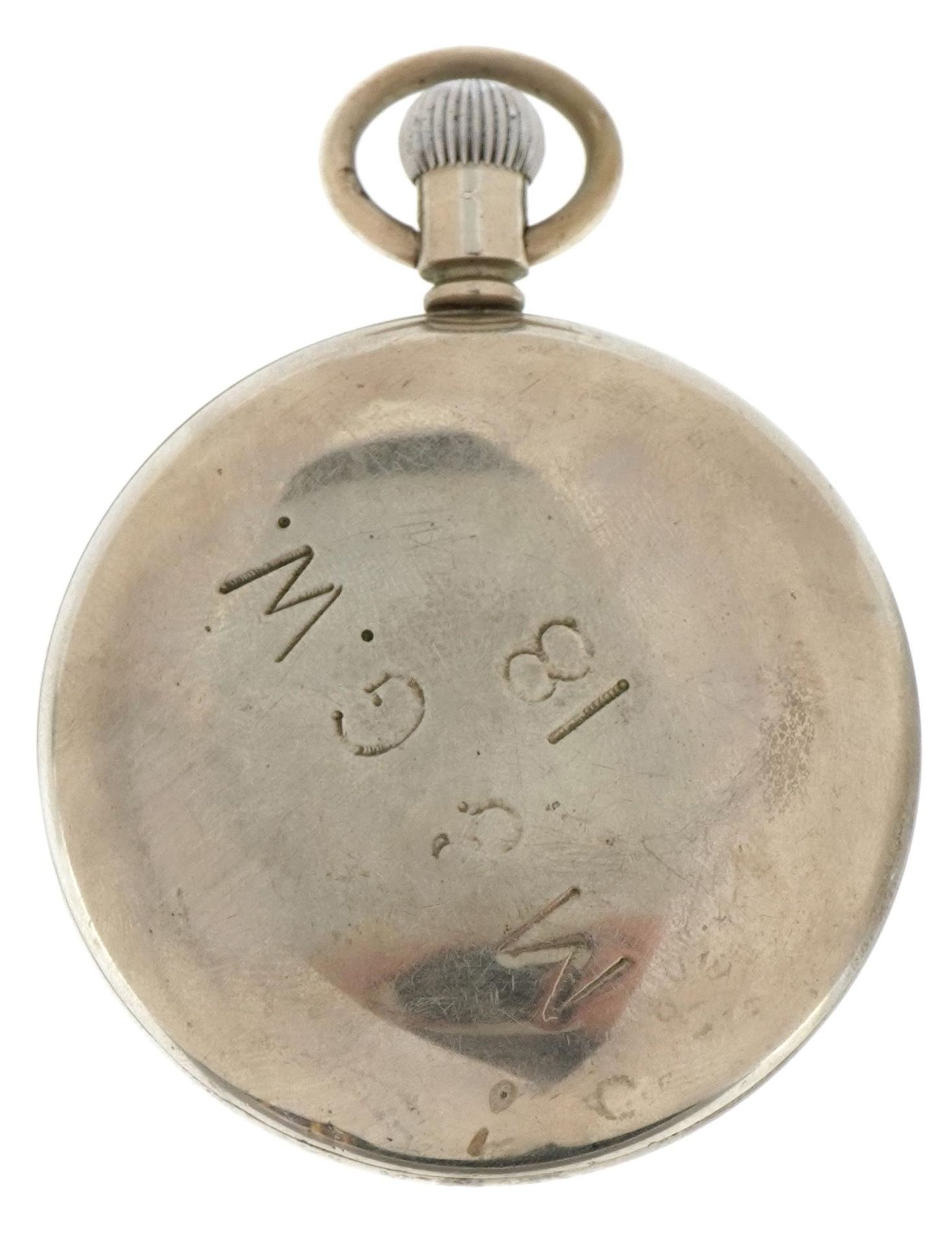 Cyma, vintage Midland & Great Western Railway Island pocket watch engraved M & GW 18 to the back - Bild 2 aus 4