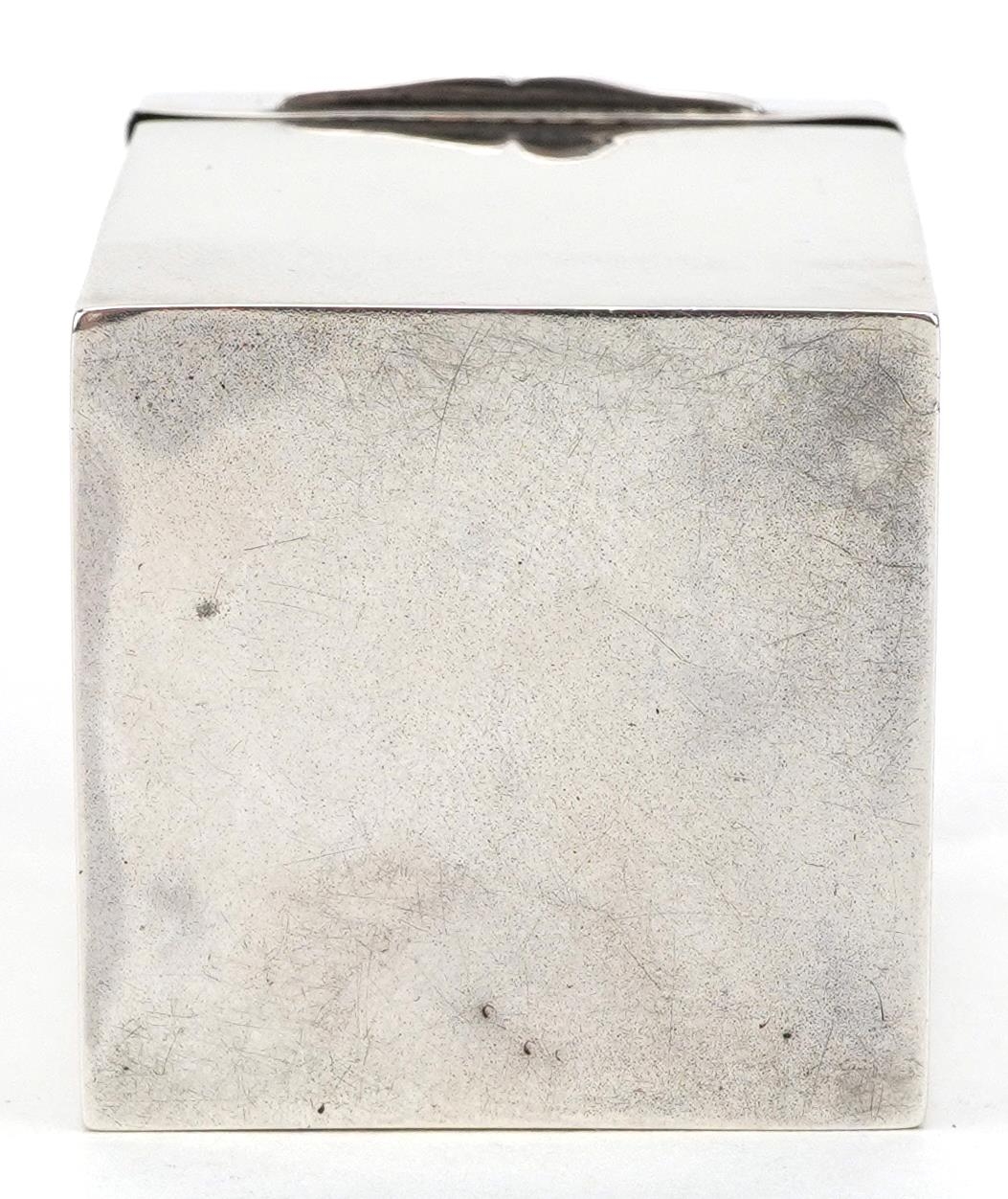 Grey & Co, Victorian miniature silver card box with hinged lid, Birmingham 1899, 5.3cm high, - Image 6 of 6