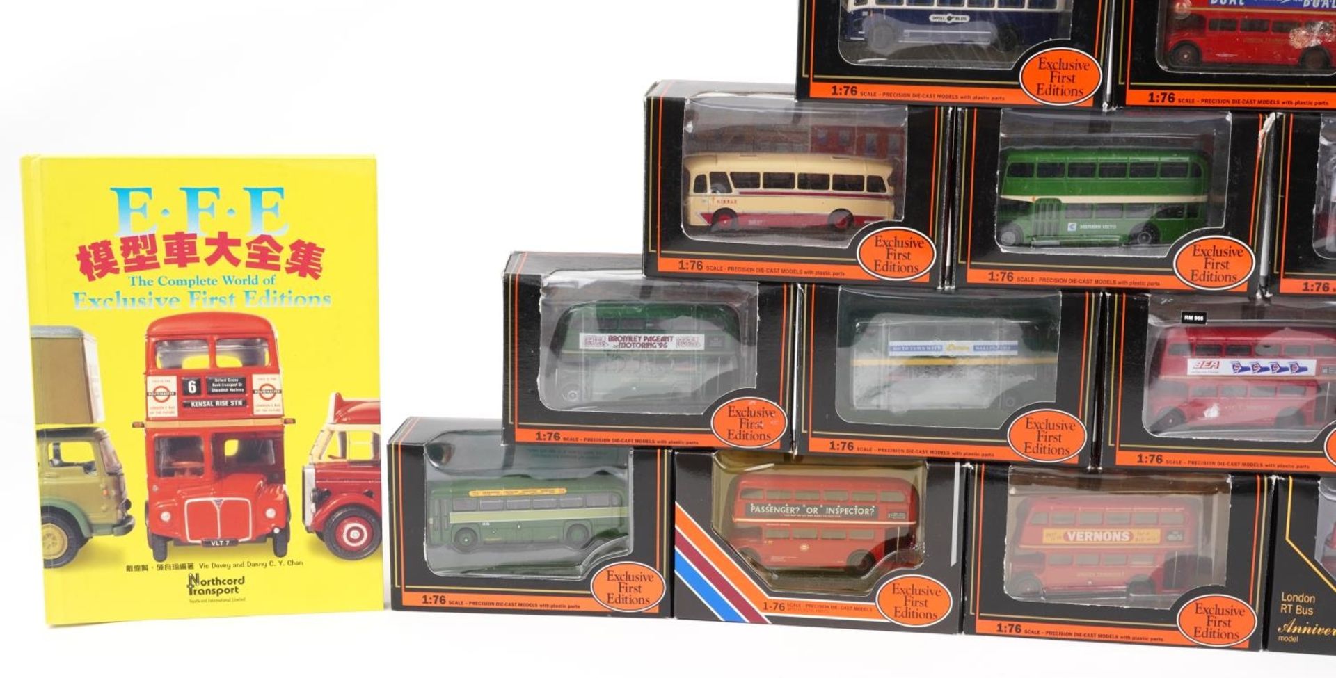 Twenty Exclusive First Editions 1:76 scale diecast model buses with boxes : For further - Image 3 of 4