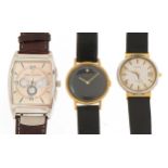 Three vintage and later gentlemen's wristwatches comprising Tissot Seastar with box, Raymond Weil