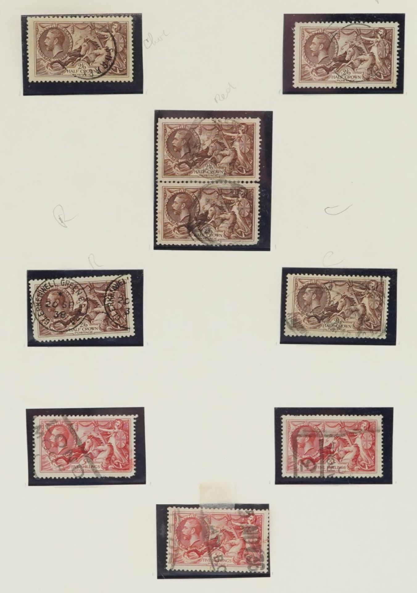 Fifteen various Seahorse stamps up to ten shillings including block of two : For further information - Image 5 of 7