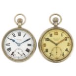 Military issue Cortebert pocket watch with luminous hands and a London Transport Company Record
