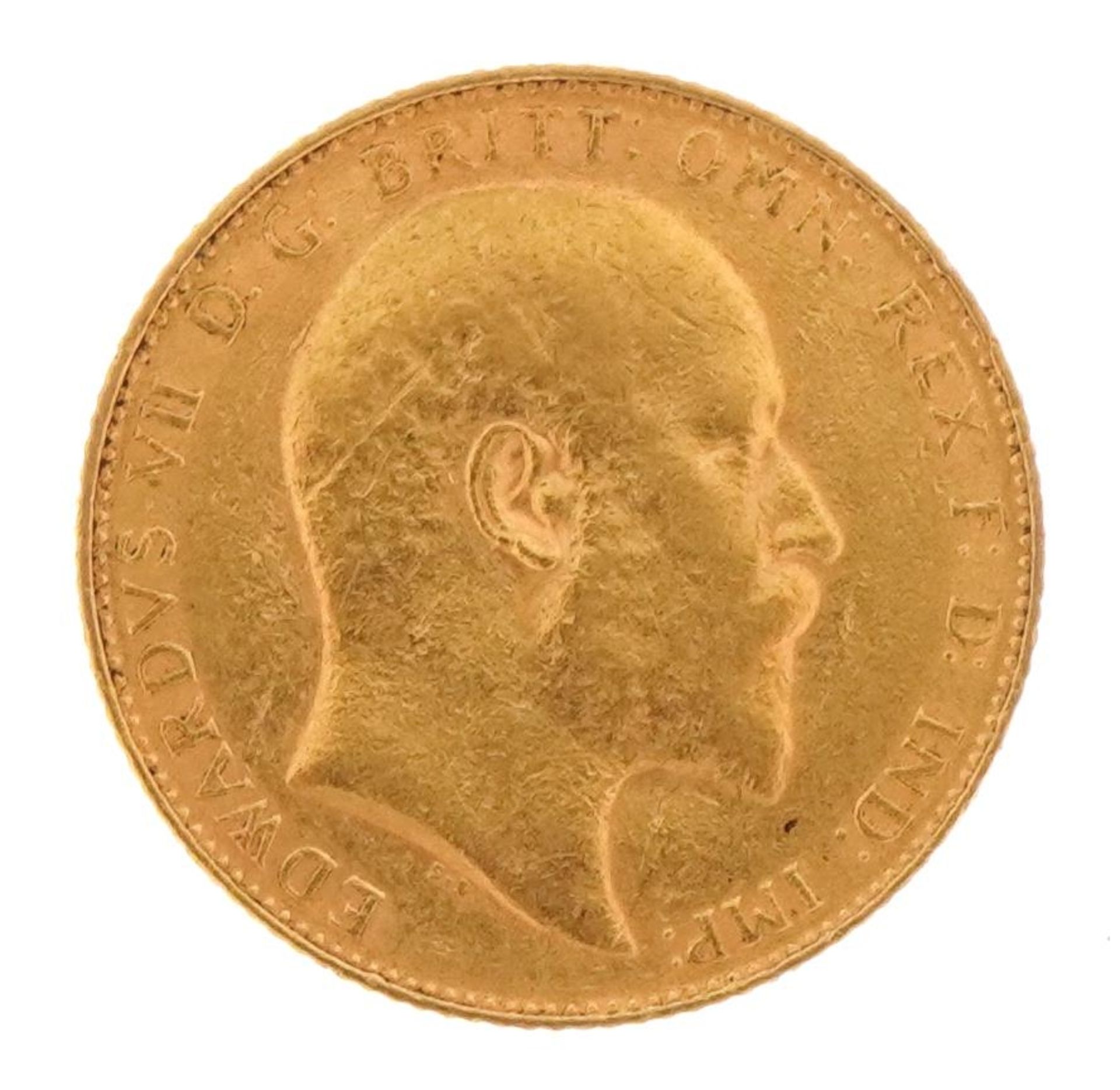 Edward VII 1910 gold sovereign : For further information on this lot please visit - Image 2 of 3