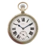 Cyma, vintage Midland & Great Western Railway Island pocket watch engraved M & GW 18 to the back