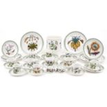 Portmeirion Botanic Gardens dinnerware, teaware and a storage jar, including cups and saucers, the