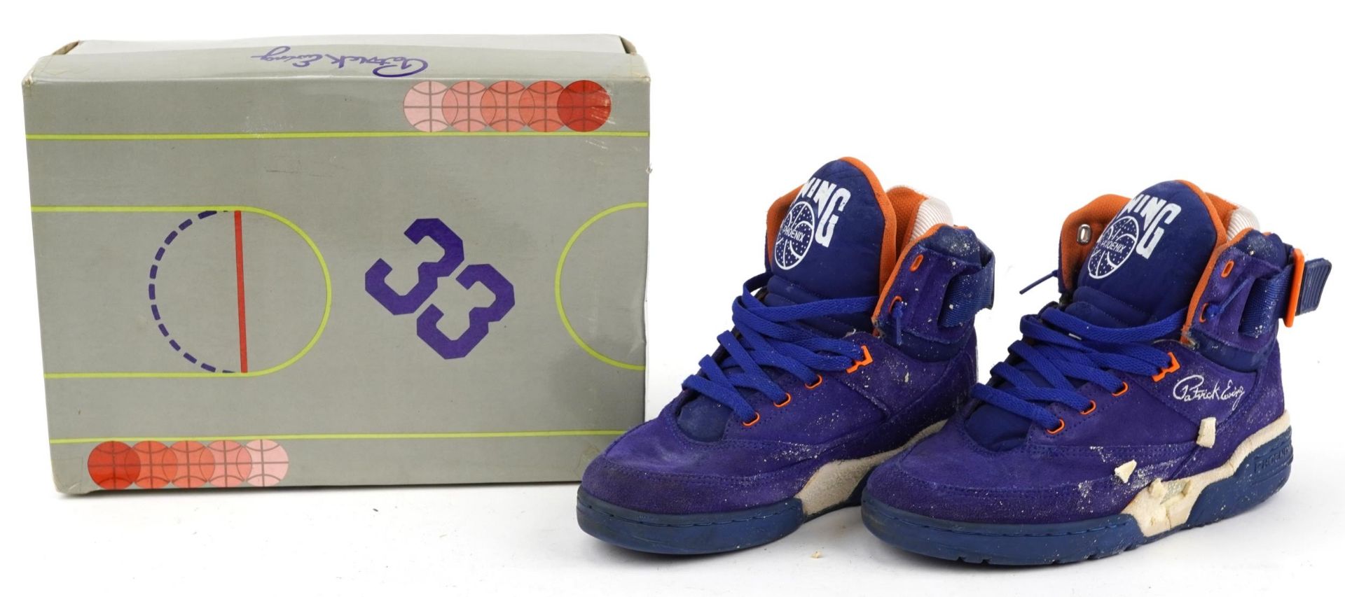 Pair of Patrick Ewing Phoenix high top trainers with box, size 7 : For further information on this