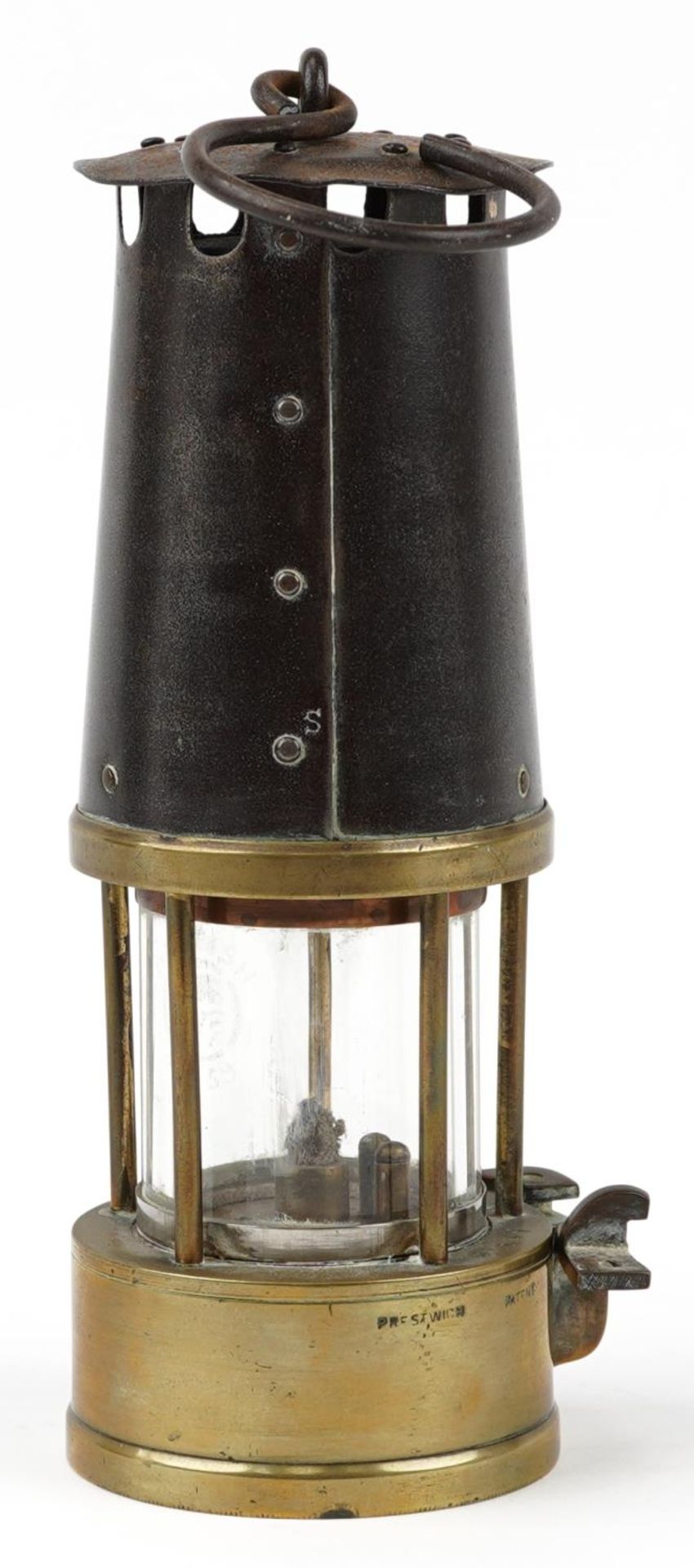 19th/20th century Eccles miner's lamp : For further information on this lot please visit - Image 2 of 6