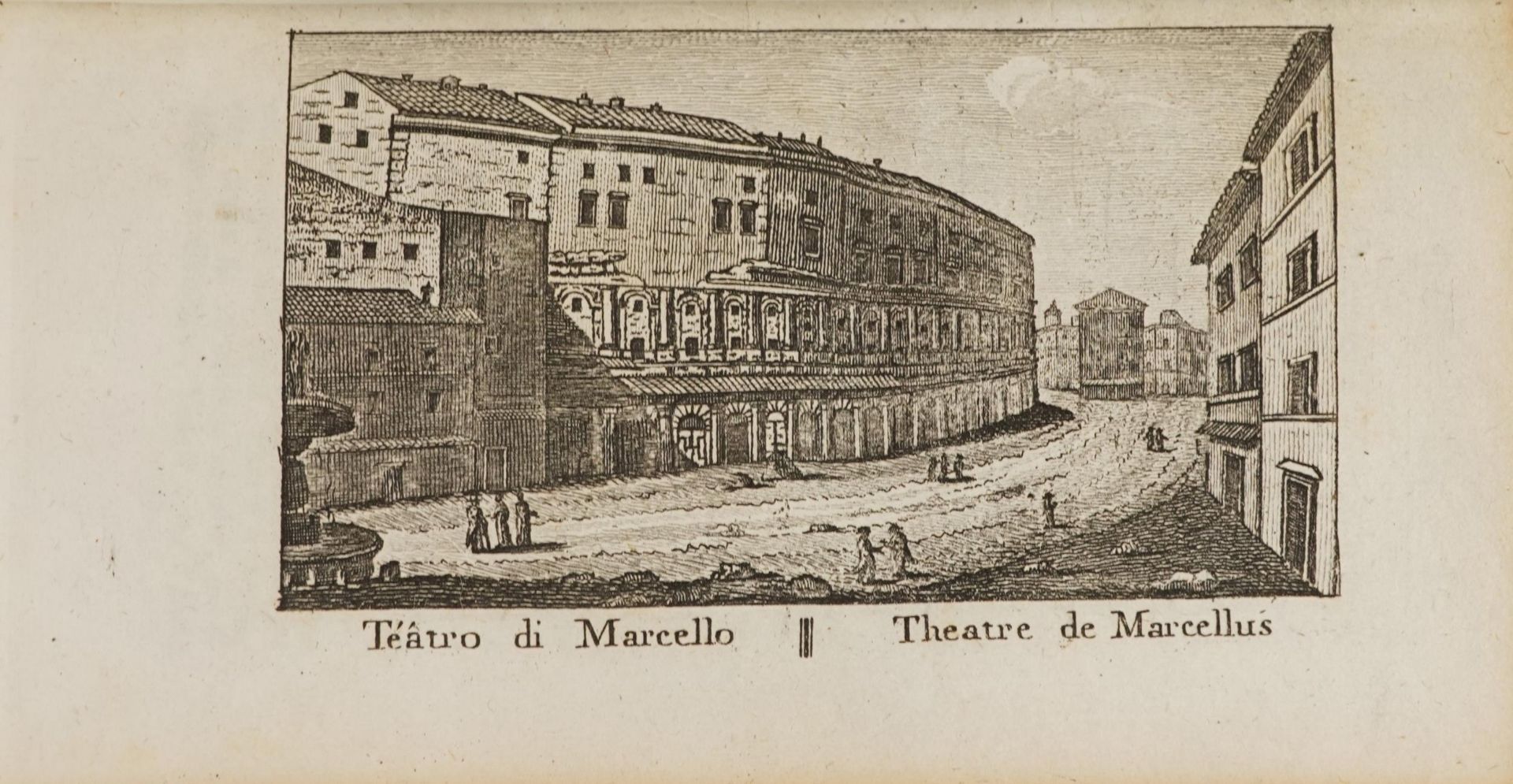 Vellum bound antique Italian book with black and white plates, Itinerario Istruttivo Di Roma 1718, - Image 3 of 9