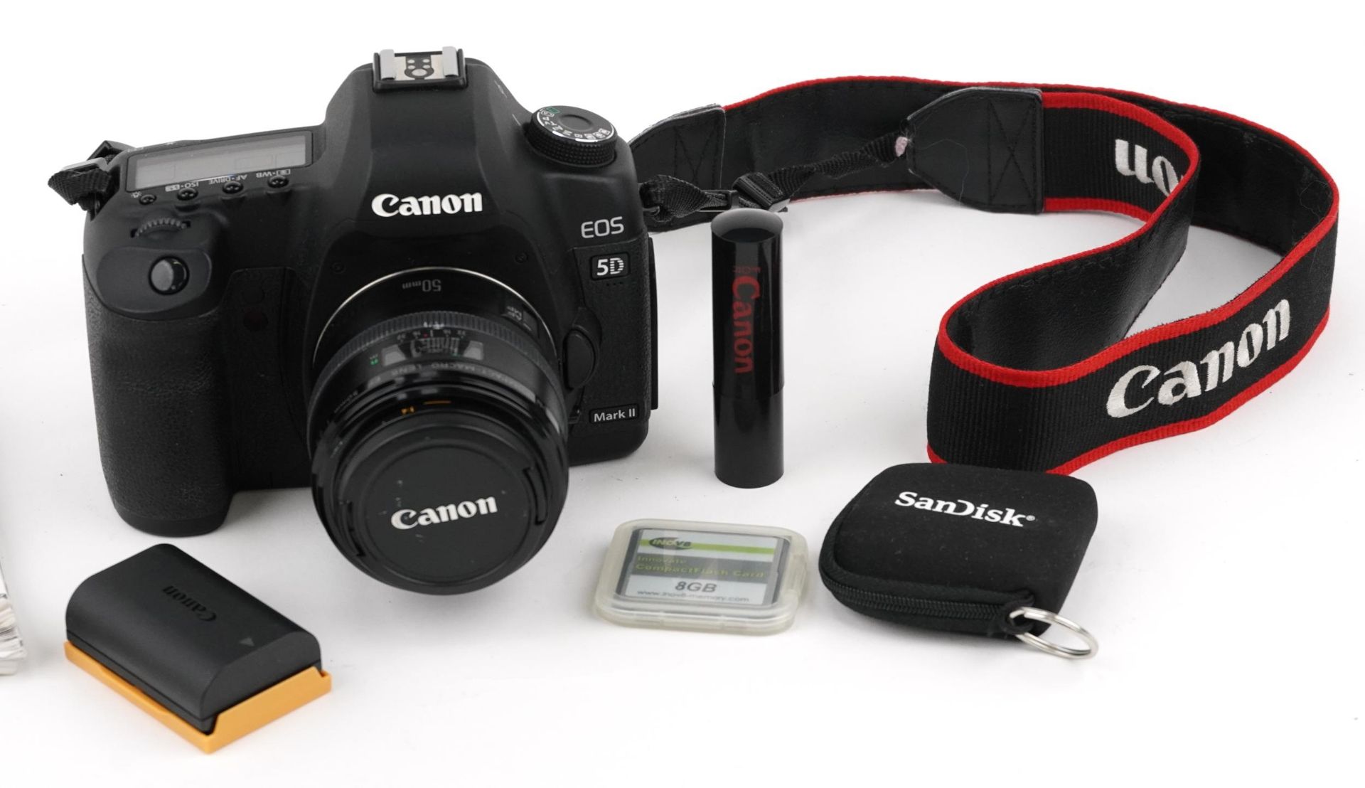 Canon EOS 5D MK2 camera with accessories and booklets : For further information on this lot please - Image 3 of 4