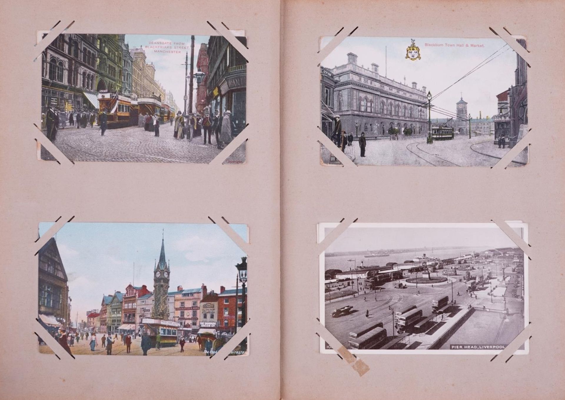 Collection of topographical postcards arranged in an album including London, Leicester, Weston Super - Bild 5 aus 9